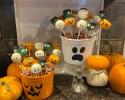 Frankenstein, Mummies and Jack-O’-Lantern cake pops for the cutes, sweetest, first birthday Boo party