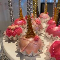 Paris Themed Cake Pops in baby pink & Hot Pink