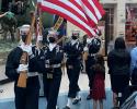 Celebrating the retirement of Senior Chief Petty Officer Scott at the National Museum of the Marine Corps.
