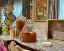 We used our beehive glass beverage dispenser at the drink station for the Mommy to Bee baby shower