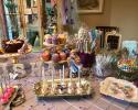 Cake pops, cupcakes, chocolate covered Oreo's, chocolate covered pretzel rods and mini chocolate cake. 